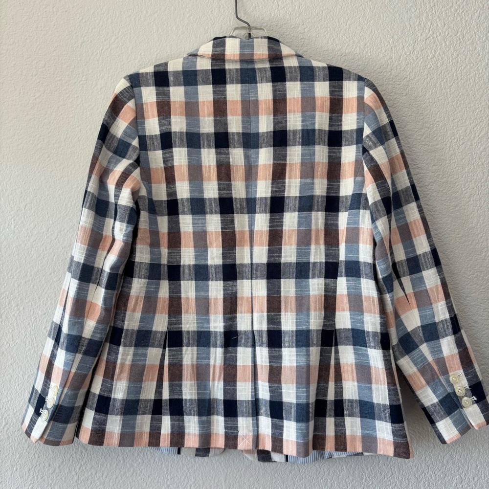 Talbots Women's Plaid Lined Blazer Size 6P One Button Classic Preppy Academia - Picture 2 of 10